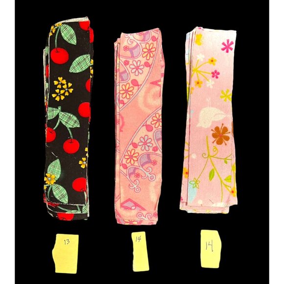 Lot of 289 Flannel Quilt Strips 1.5” x 6.5” Cherries Polka Dots Floral - Picture 6 of 10